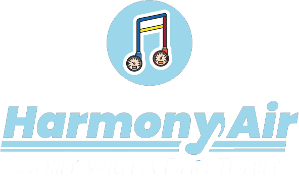 Harmony Air logo white tagline
